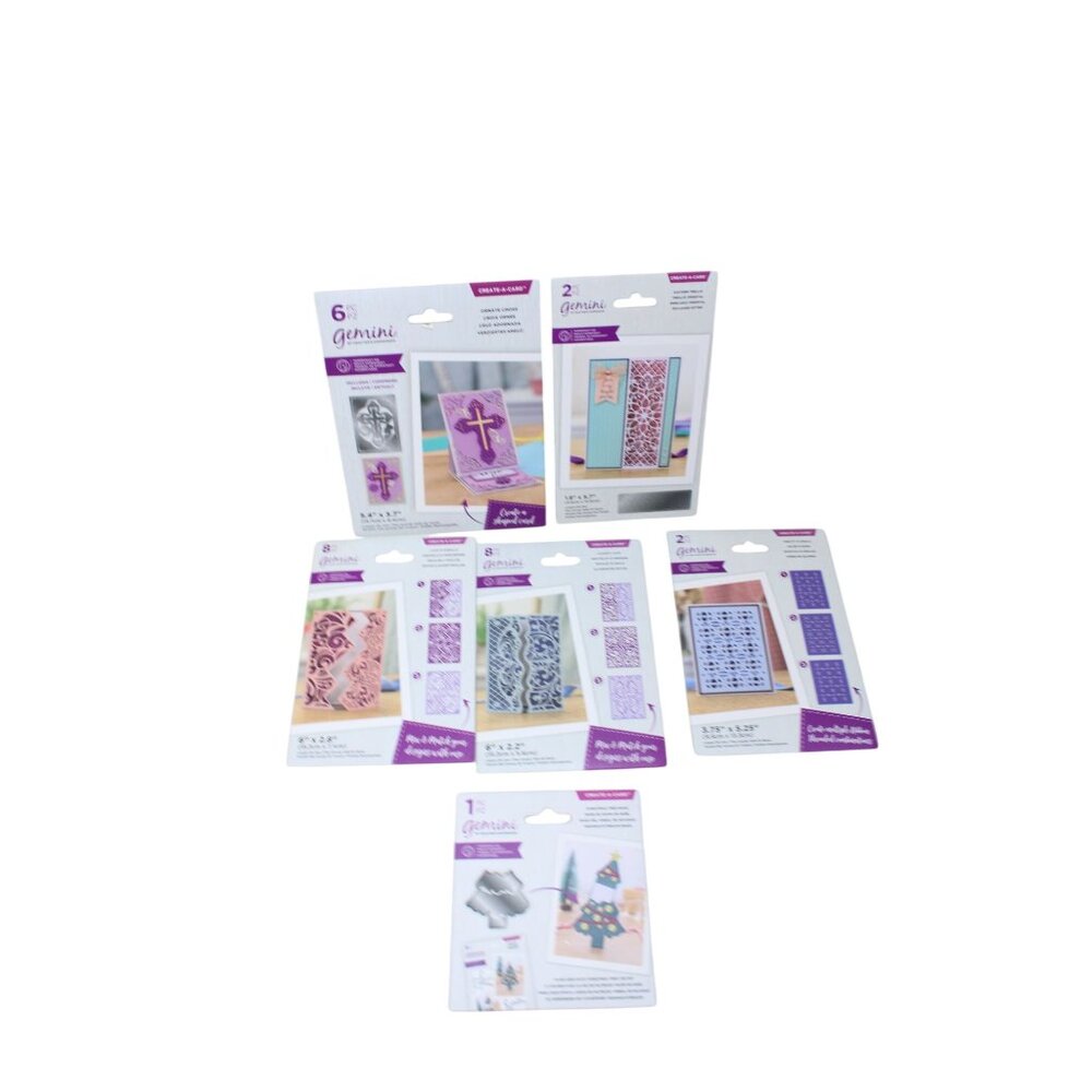 Crafters Companion Gemini Create a Card Die Lot Lace Crucifix Floral 92549